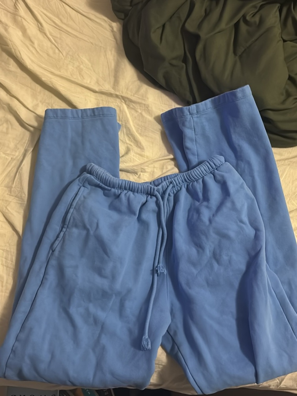 Harlow Light Blue Drawstring Joggers